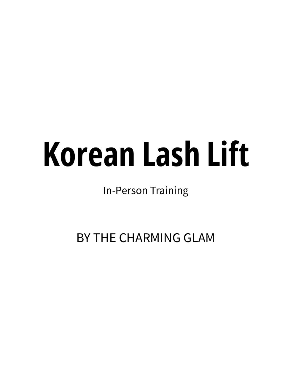 Curso de Lifting Coreano Privado